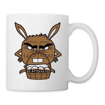 Easter Bunny Eggs Basket Evil Eye Smile - Mug - white - Right