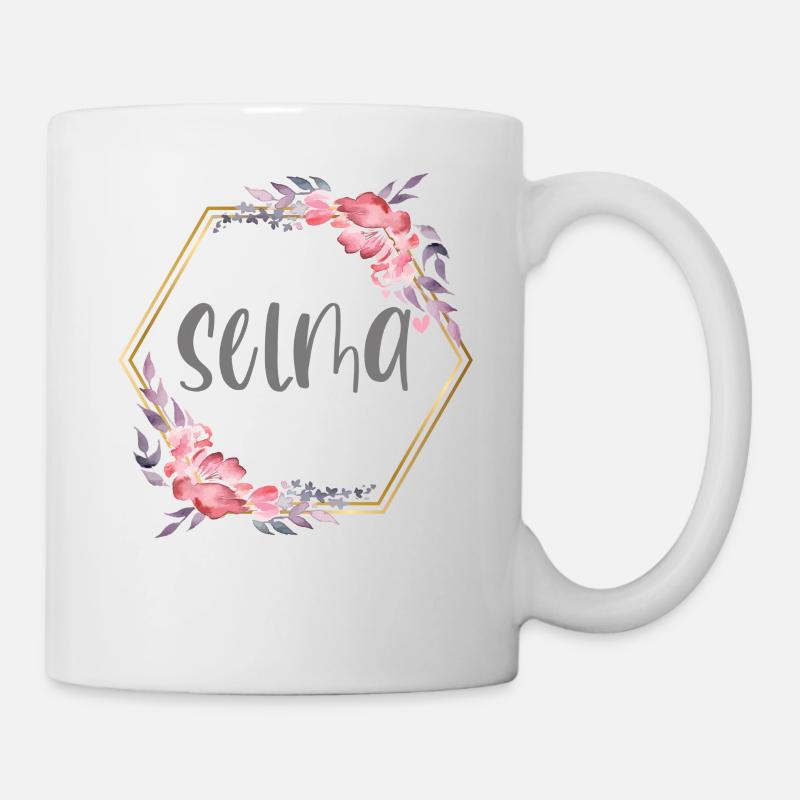 Selma Mädchen Name personalisiertes Geschenk - Tasse - Weiß