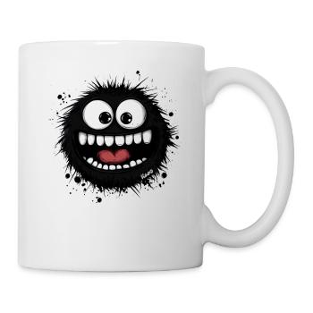 Drôle de monstre de laine avec de grandes dents - Mug blanc - blanc - Droite