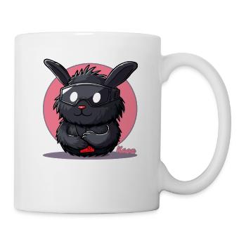 Ski bunny rabbit with ski goggles - Mug - white - Right
