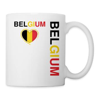 BELGIUM team supporter football - Mug blanc - blanc - Droite