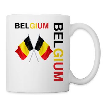 BELGIUM team supporter football - Mug blanc - blanc - Droite