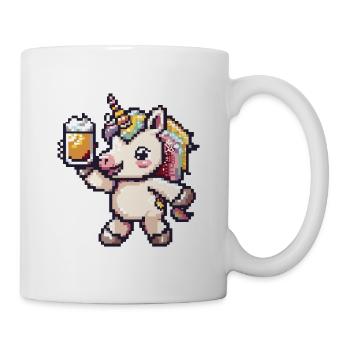 Bière Unicorn Pixel - Mug blanc - blanc - Droite