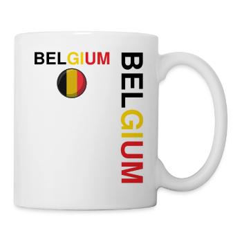 BELGIUM team supporter football - Mug blanc - blanc - Droite