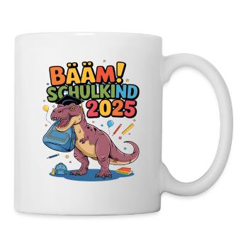 Schulkind 2025 Einschulung Schulanfang - Tasse - Weiß - Rechts