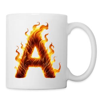 buchstabe a flammen - Tasse - Weiß - Rechts