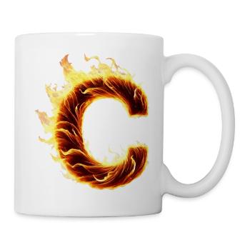 buchstabe c flammen - Tasse - Weiß - Rechts