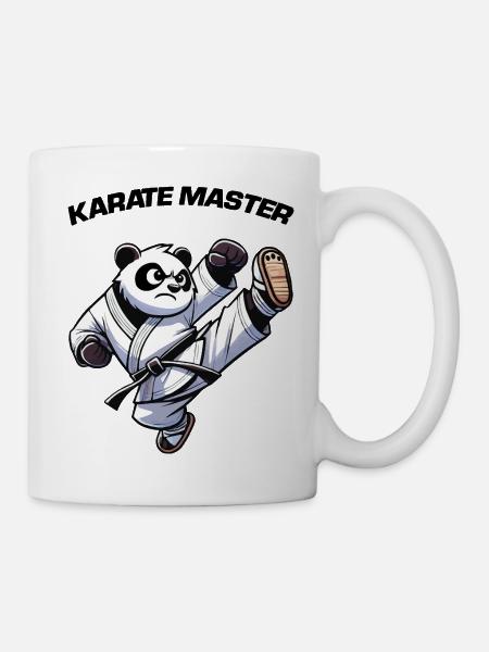 pandabär karate - Tasse - Weiß