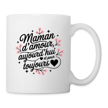 Cadeau Maman Fleurs – Idée Originale Fête des Mère - Mug blanc - blanc - Droite