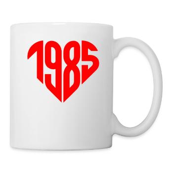 1985 Herz Jahr 1985 Geschenk zum 40. Geburtstag - Tasse - Weiß - Rechts