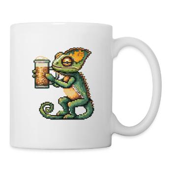 Bière Chameleon Pixel - Mug blanc - blanc - Droite
