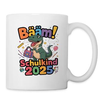 Schulkind 2025 Einschulung Schulanfang - Tasse - Weiß - Rechts