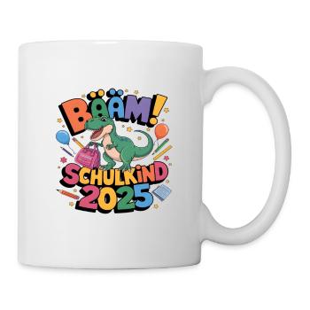 Schulkind 2025 Einschulung Schulanfang - Tasse - Weiß - Rechts