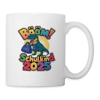 Schulkind 2025 Einschulung Schulanfang - Tasse - Weiß - Rechts