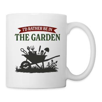 Ich wäre lieber im Garten - Tasse - Weiß - Rechts
