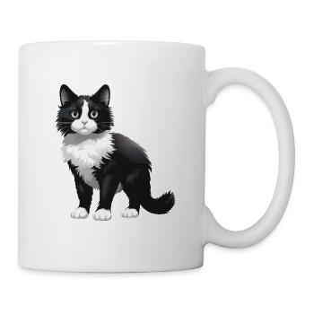 Katze Niedlich - Tasse - Weiß - Rechts