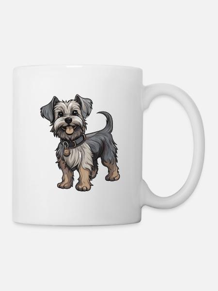 Yorkshire Terrier Hund - Tasse - Weiß