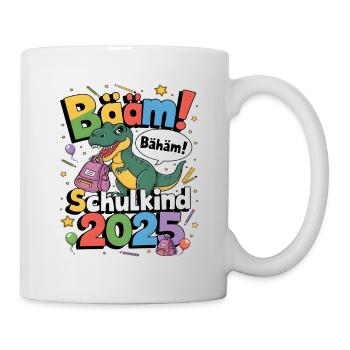 Schulkind 2025 Einschulung Schulanfang - Tasse - Weiß - Rechts