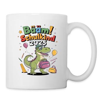 Schulkind 2025 Einschulung Schulanfang - Tasse - Weiß - Rechts