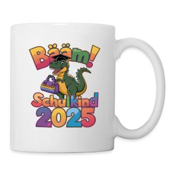 Schulkind 2025 Einschulung Schulanfang - Tasse - Weiß - Rechts