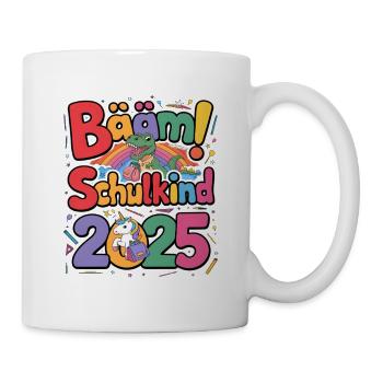 Schulkind 2025 Einschulung Schulanfang - Tasse - Weiß - Rechts