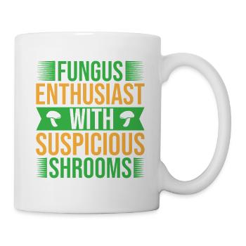 Mushroom Foraging Hunter Fungus Enthusiast Morel - Tasse - Weiß - Rechts