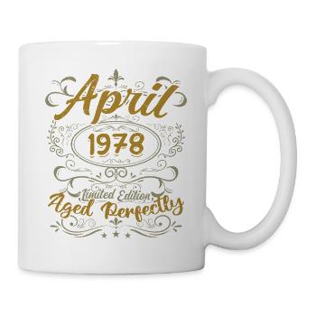 Avril 1978 Cadeau Anniversaire April 1978 - Mug blanc - blanc - Droite
