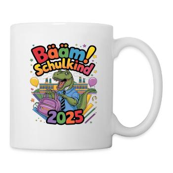 Schulkind 2025 Einschulung Schulanfang - Tasse - Weiß - Rechts