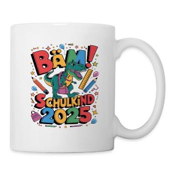 Schulkind 2025 Einschulung Schulanfang - Tasse - Weiß - Rechts