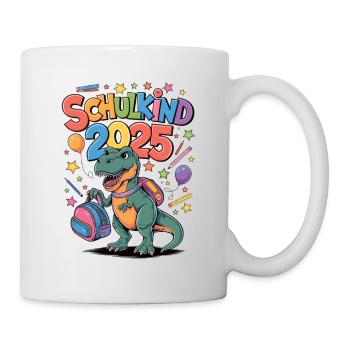 Schulkind 2025 Einschulung Schulanfang - Tasse - Weiß - Rechts
