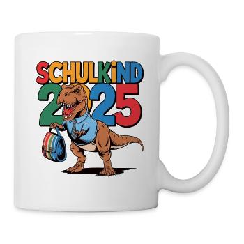 Schulkind 2025 Einschulung Schulanfang - Tasse - Weiß - Rechts