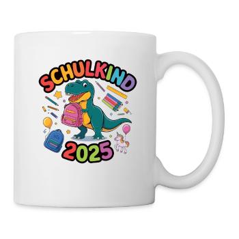 Schulkind 2025 Einschulung Schulanfang - Tasse - Weiß - Rechts