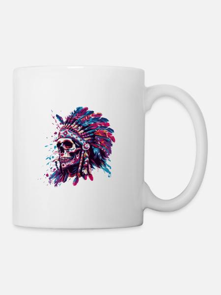 Crâne indien - Mug blanc - blanc