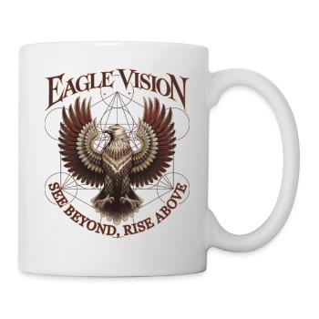 Vision de l’aigle | Le cube de Métatron et une conscience supérieure - Mug blanc - blanc - Droite