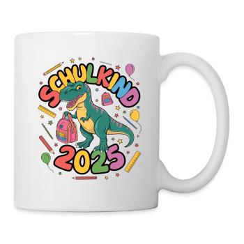 Schulkind 2025 Einschulung Schulanfang - Tasse - Weiß - Rechts