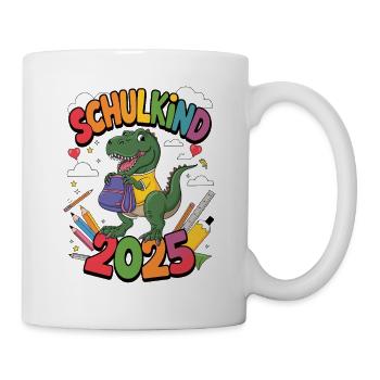 Schulkind 2025 Einschulung Schulanfang - Tasse - Weiß - Rechts