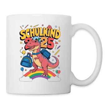 Schulkind 2025 Einschulung Schulanfang - Tasse - Weiß - Rechts