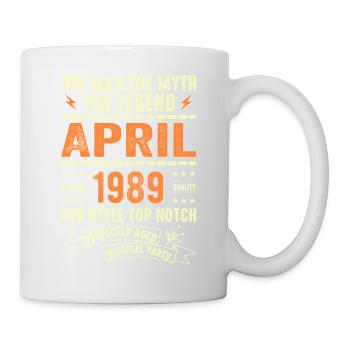 april 1989, APRIL 1989 - Tasse - Weiß - Rechts