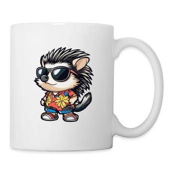 Hedgehog Comic Funny Summer - Mug - white - Right