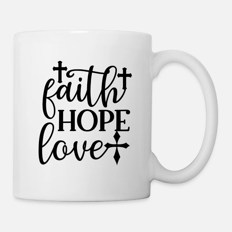 Glaube Liebe Hoffnung - Tasse - Weiß