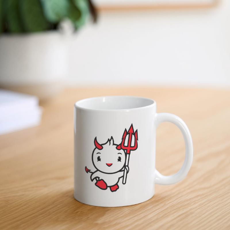 bird devil horns satan trident hell evil cool Mug