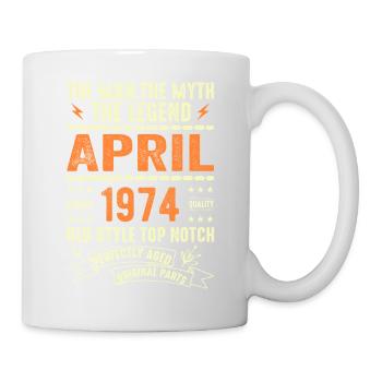 april 1974, APRIL 1974 - Tasse - Weiß - Rechts