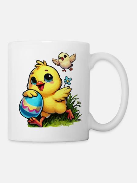 kuecken ostern - Tasse - Weiß