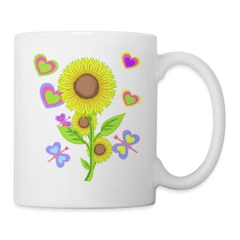 Tournesol Enfants Enfant Fleur de tournesol - Mug blanc - blanc - Droite
