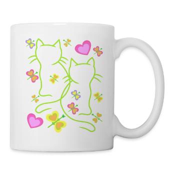 Enfants Enfant Printemps Chats Chat Chaton - Mug blanc - blanc - Droite