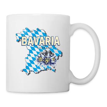 Bavière Allemagne Carte Edelweiss Souvenir - Mug blanc - blanc - Droite