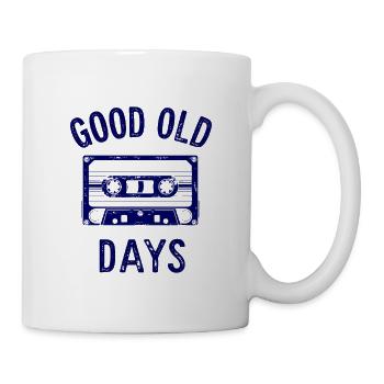 Good Old Days – Retro Cassette Design - Mug - white - Right