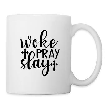 Réveillé. prier. Rester. - Mug blanc - blanc - Droite