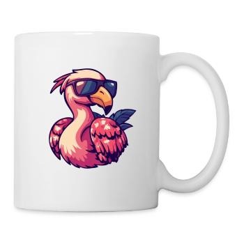 Flamingo Comic Funny Summer - Mug - white - Right