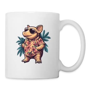 Gürteltier Lustig Sommer - Tasse - Weiß - Rechts